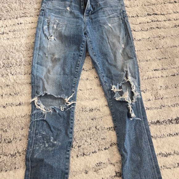 Citizens of Humanity Distressed Crop Denim Jeans - Picture 1 of 3
